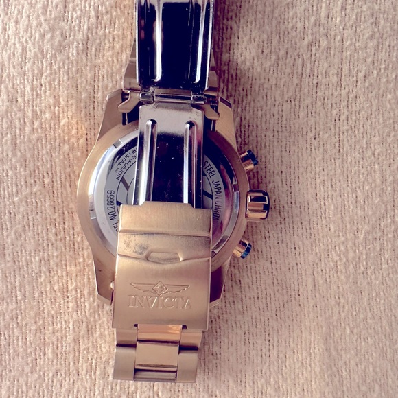 Invicta Men's Watch 50mm SPEEDWAY SCUBA Quartz Chrono Sapphire Blue Gold SS - Picture 7 of 11